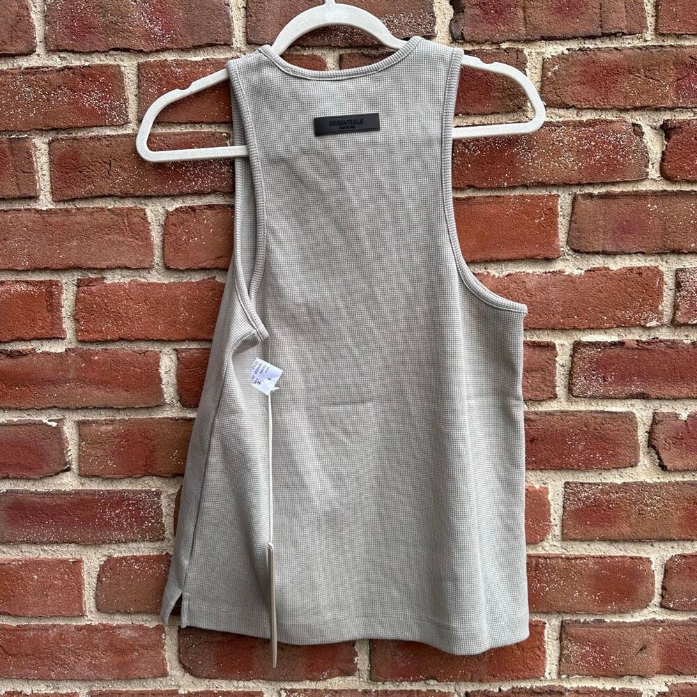 Fear of God ESSENTIALS Waffle Tank top Seal Green Small NWT - Picture 7 of 12